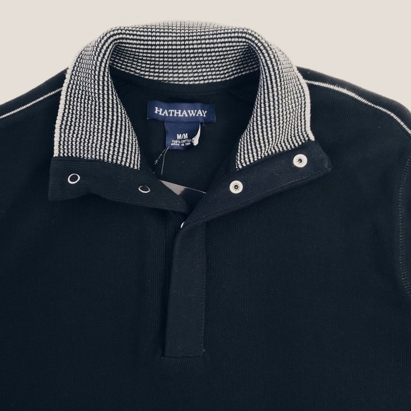 Hathaway Snap Ribbed Mock Neck Sweater/Pullover - Picture 3 of 8